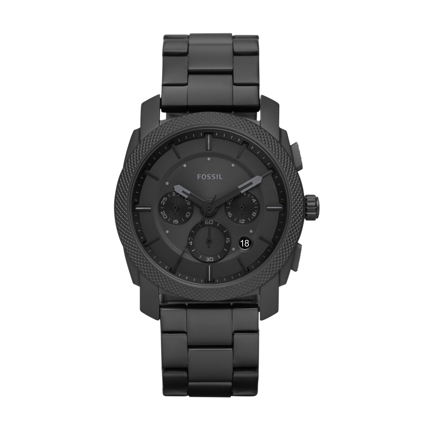 Fossil Men's Machine Chronograph, Black Stainless Steel Watch
