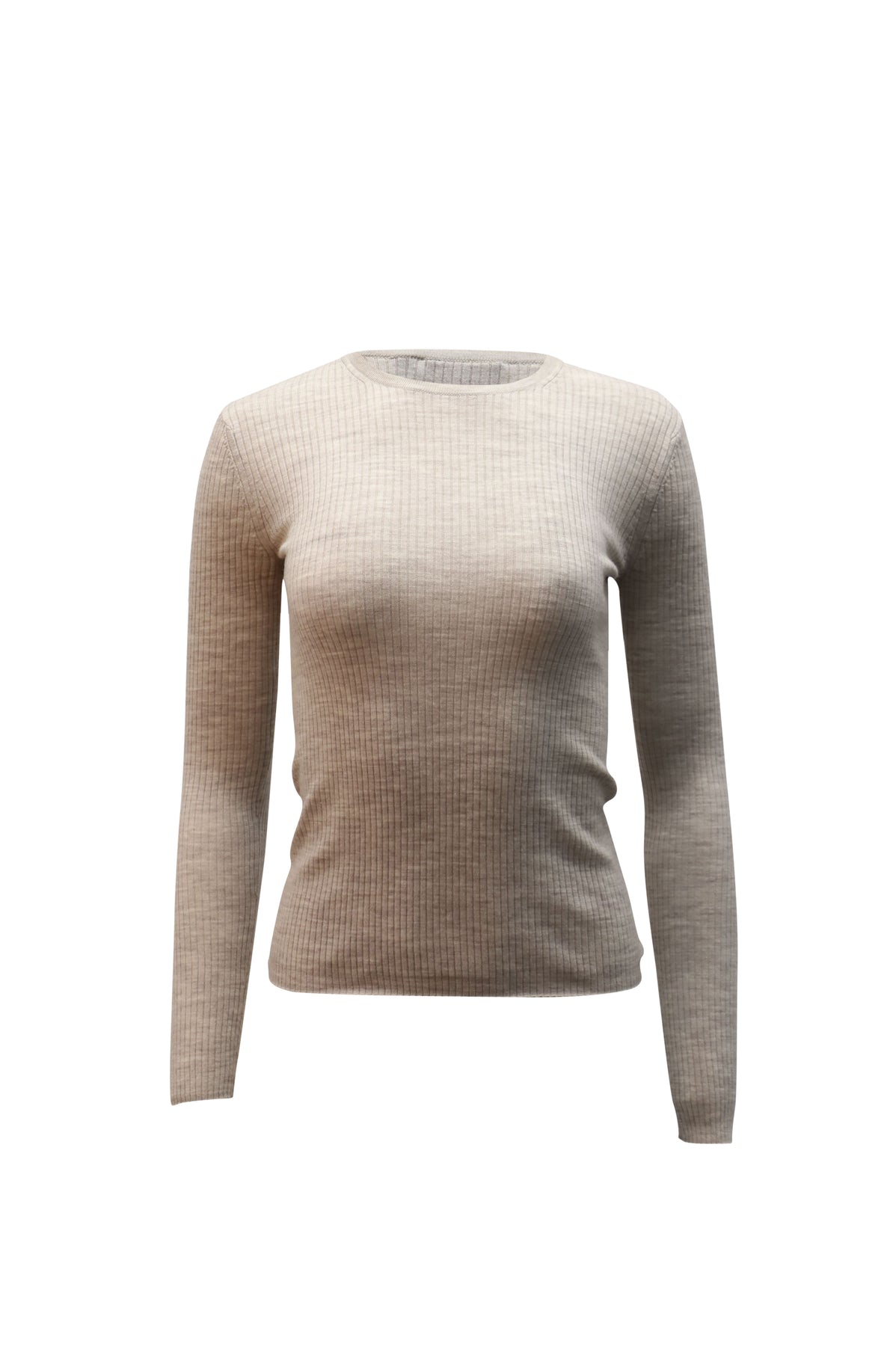 Theory Mirzi Rib Knit Sweater in Grey Merino Wool 7764831109180