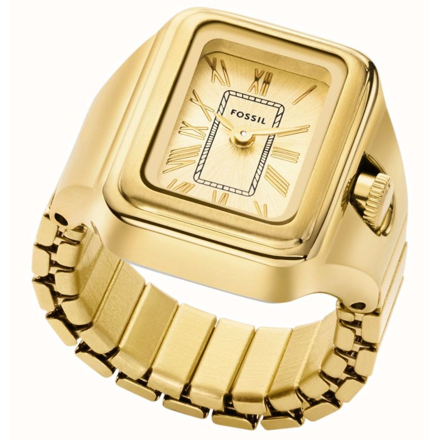 Fossil Women's Raquel Watch Ring Gold Dial Watch