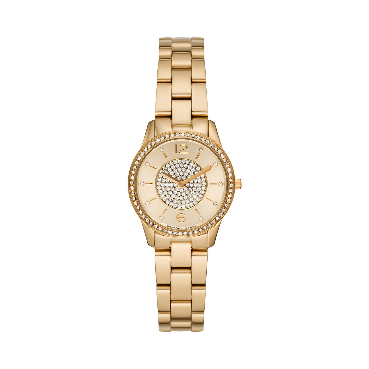 Michael Kors Runway MK6618 Women's Gold-Tone Quartz 28mm Watch 7666038800444