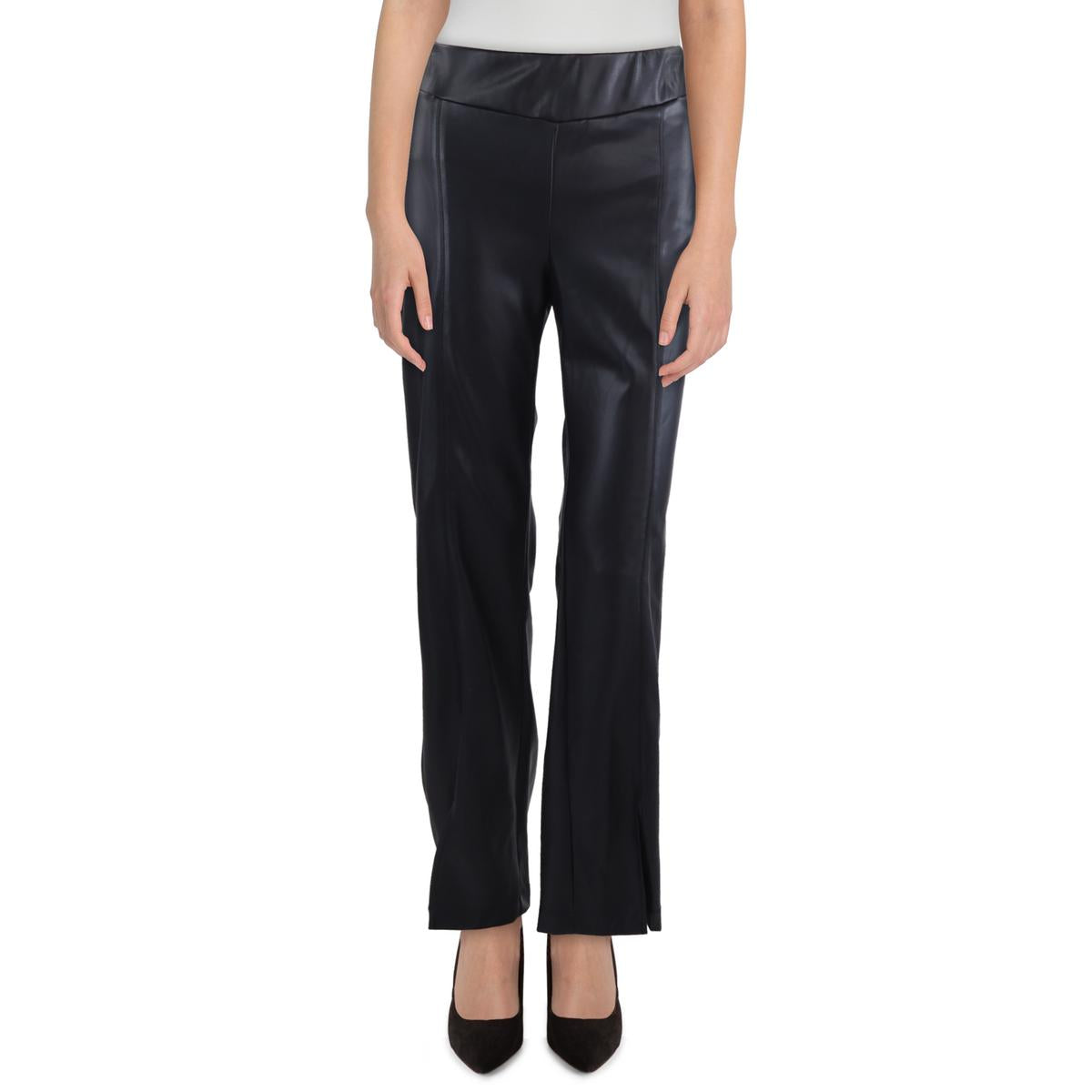 Solid High Rise Bootcut Pants