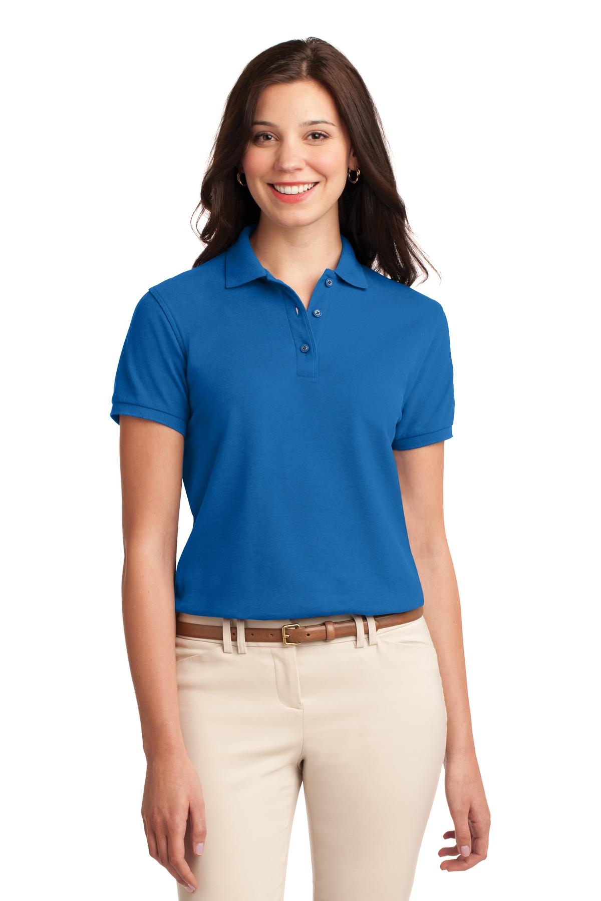 Port Authority Women's Silk Touch Polo. L500 1 of 4