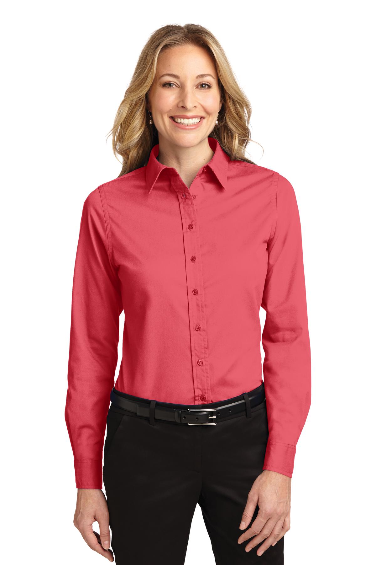 Port Authority Women's Long Sleeve Easy Care Shirt. L608 1 of 3