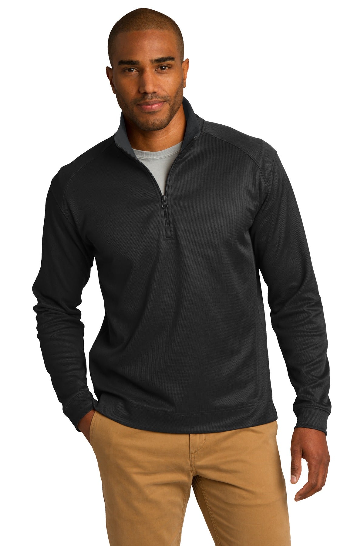 Port Authority Men's Vertical Texture 1/4-Zip Pullover. K805