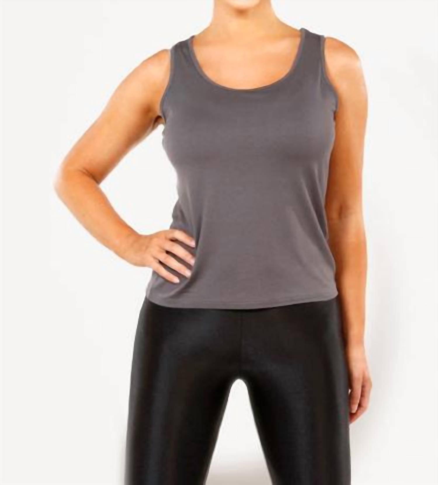 Bra Friendly Tank Top In Gray