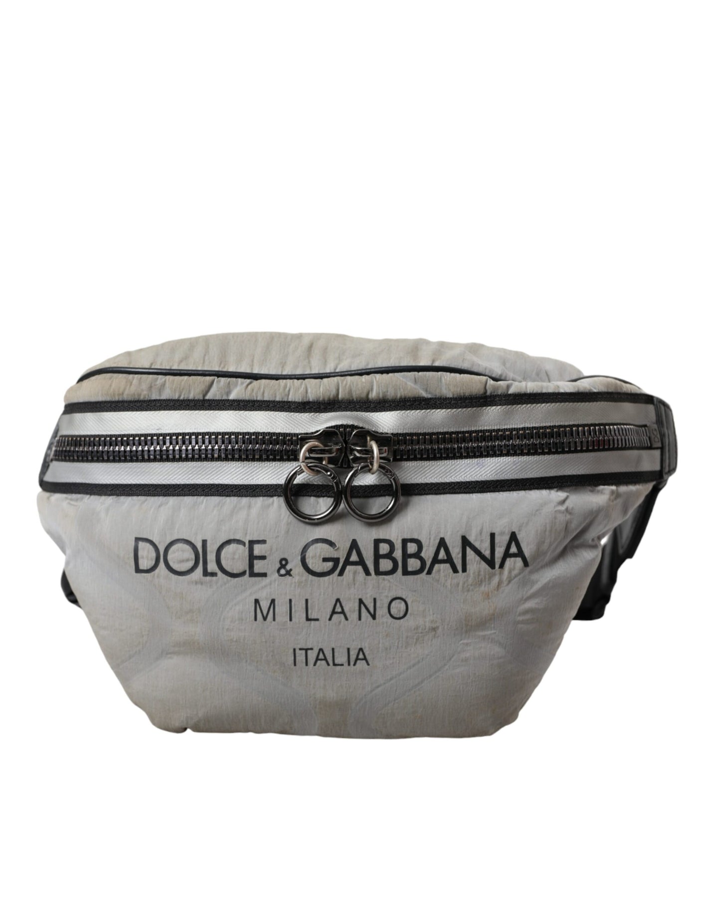 Dolce & Gabbana Nylon Leather Logo Waist Fanny Pack Men's Bag (Pre-Owned)