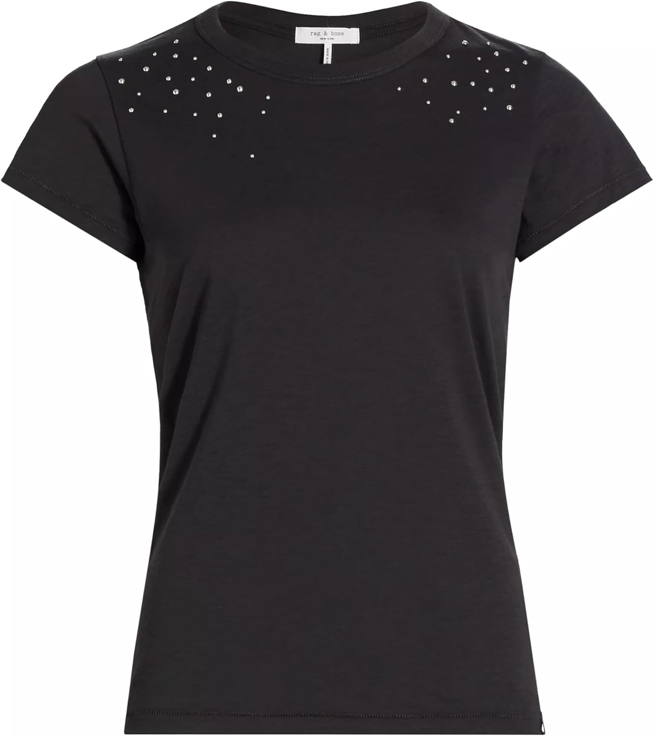 rag & bone Women's Ombre Stud Tee, Black 7826912608316