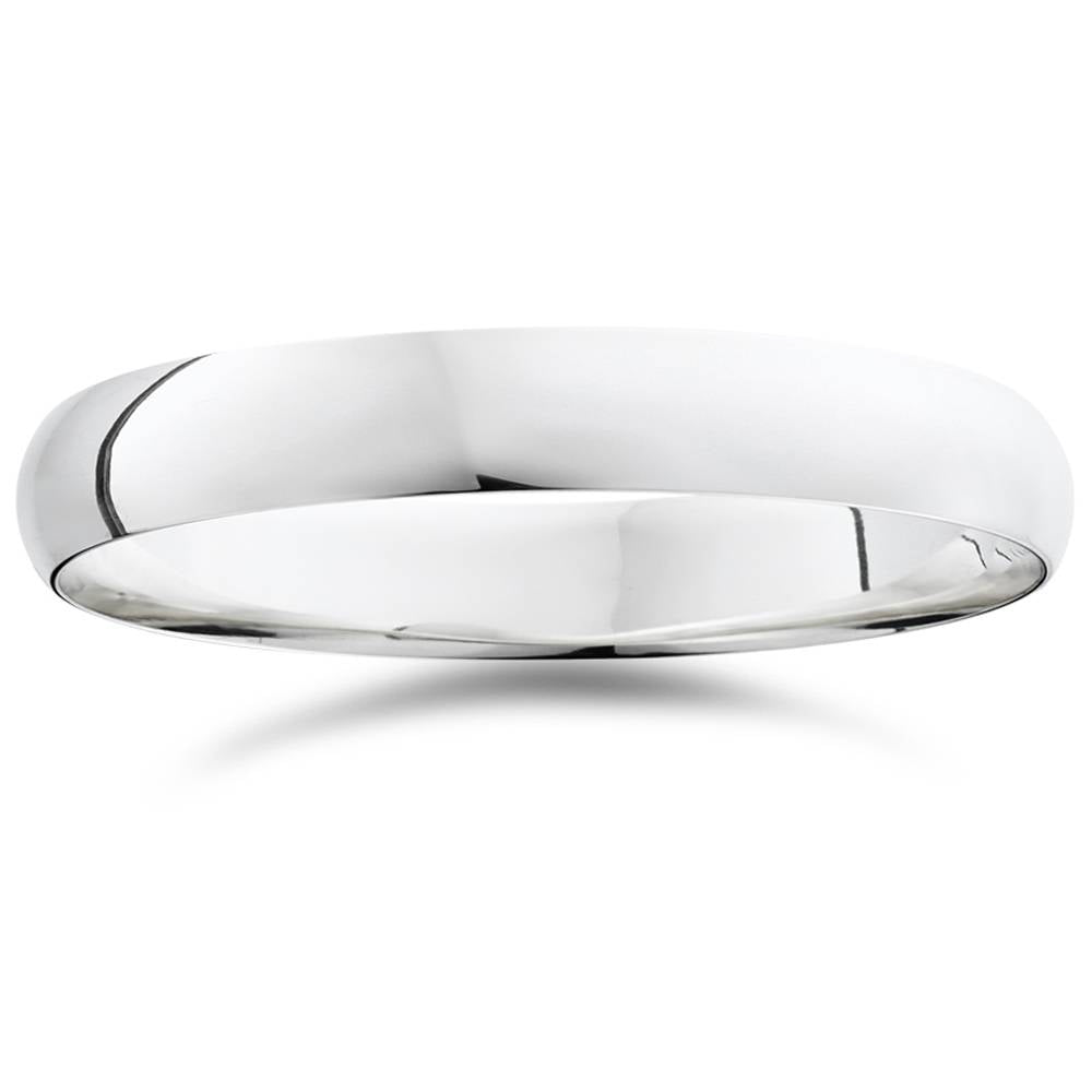 High Polished Dome Wedding Band 14K White Gold Size Selectable 7802609369148