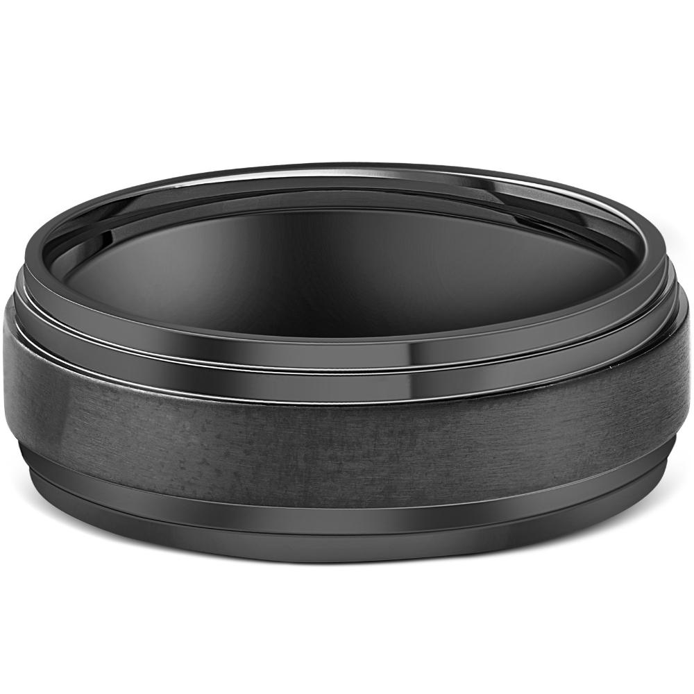 Mens 9mm Titanium Black Comfort fit Brushed Wedding Band Size Selectable 7802600652860