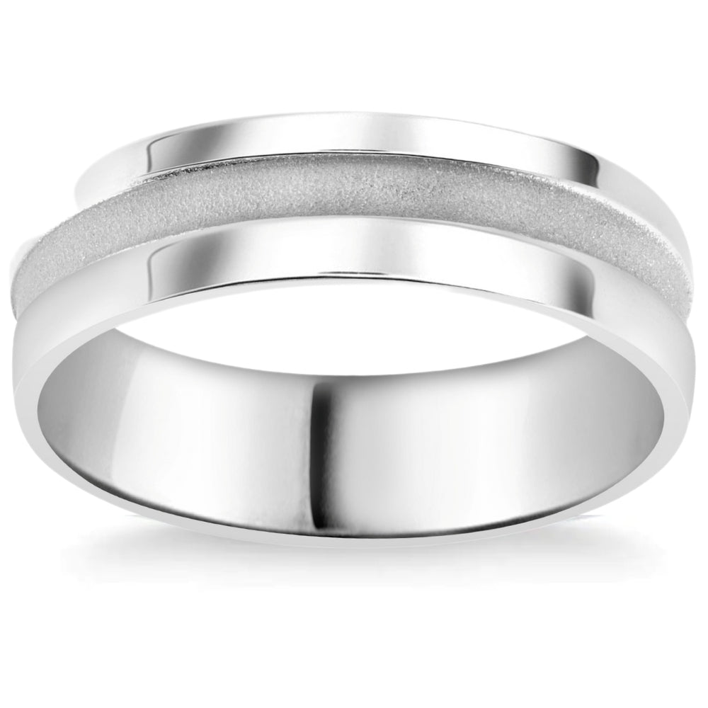 Mens 6mm Comfort Fit Platinum Wedding Band Size Selectable 7802620149820