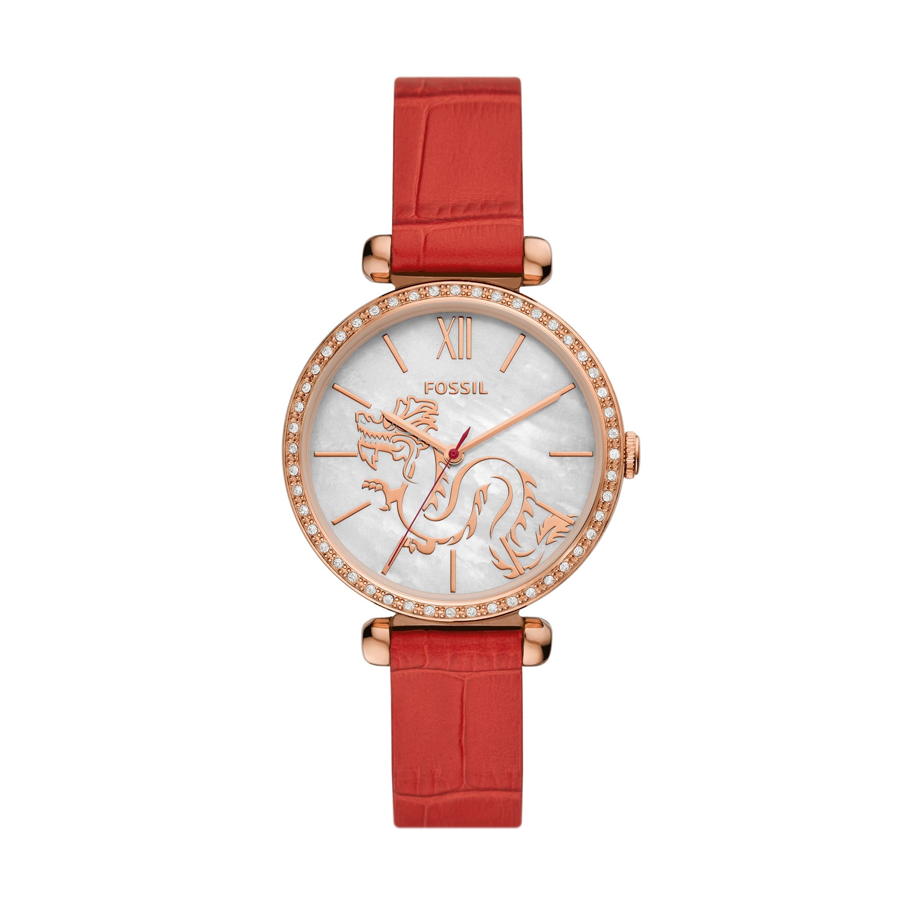 Fossil Women's Tillie Three-Hand, Rose Gold-Tone Stainless Steel Watch 7186401329212