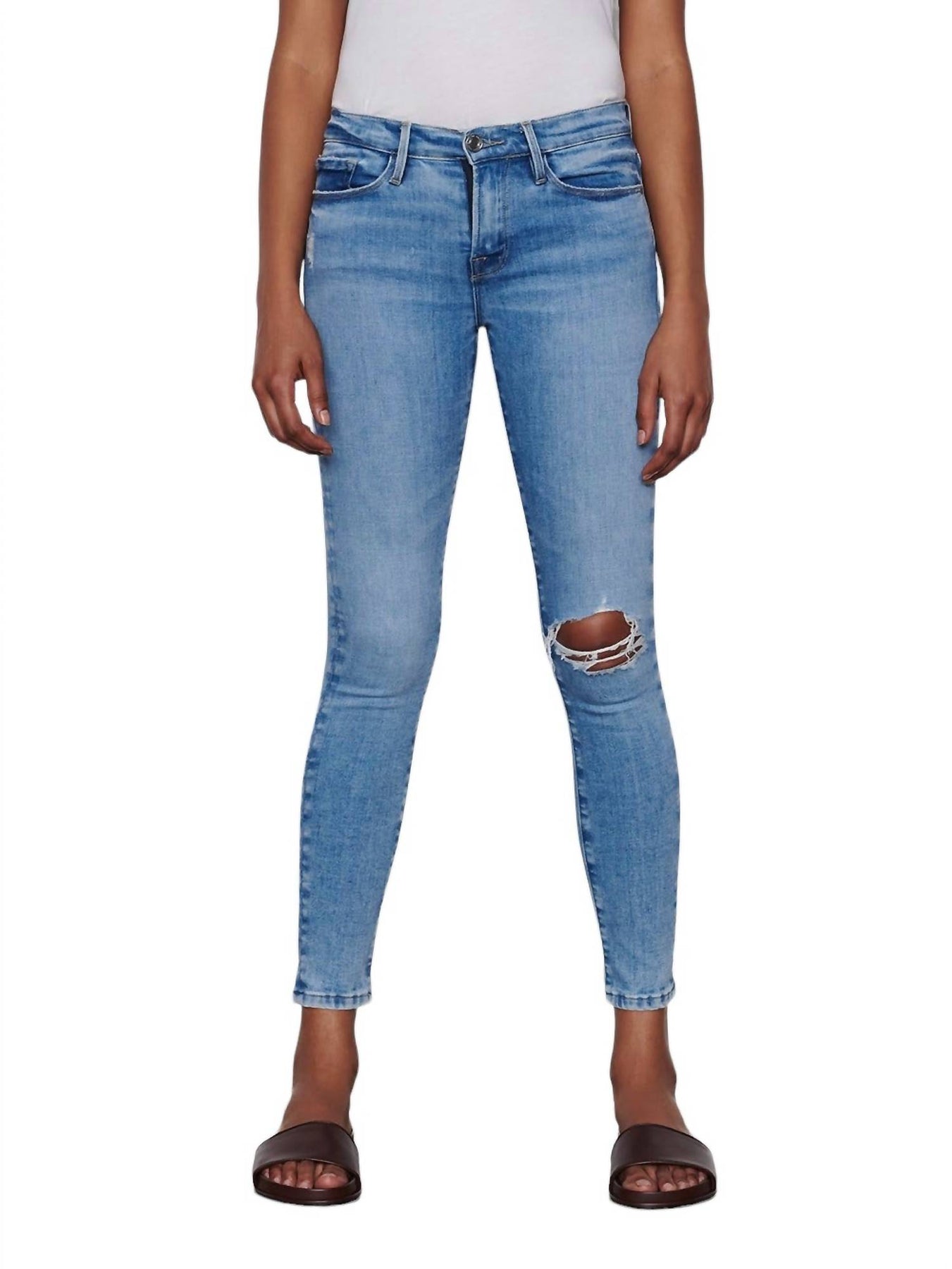 Le Skinny De Jeanne Degradable Jeans In Handcrafted Destruct 7668036042812
