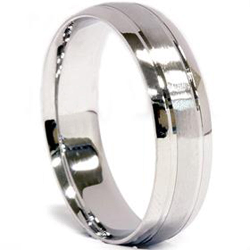 Mens 950 Platinum 6mm Brushed Comfort Fit Wedding Band Size Selectable 7802616873020