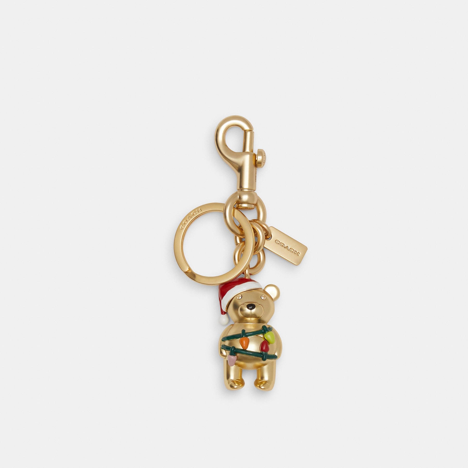 Coach Outlet Christmas Lights Bear Bag Charm