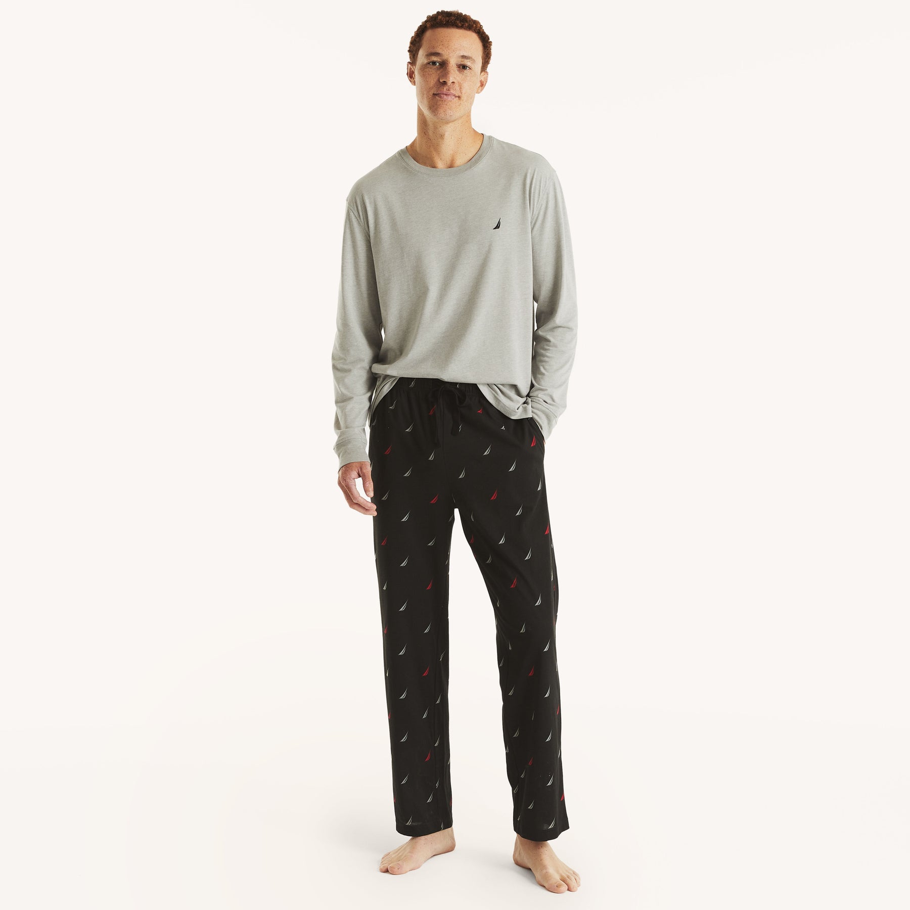 Nautica Mens Plaid Pajama Pant Set