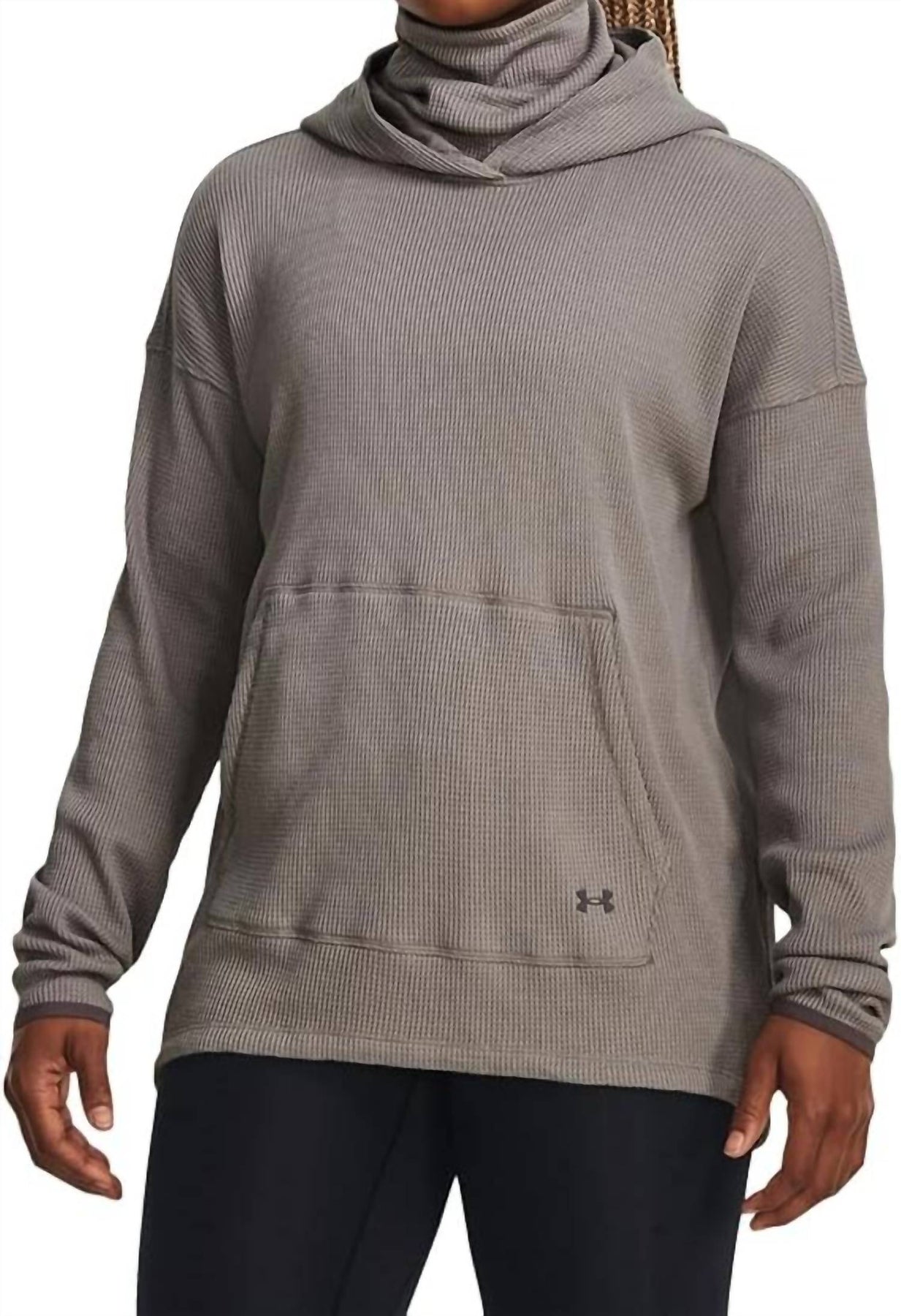 Waffle Funnel Hoodie In Pewter/ash Taupe 7701883420732
