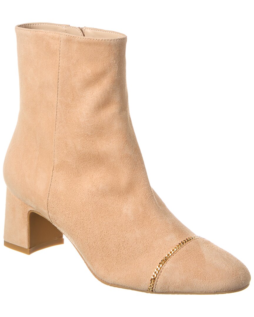 Stuart Weitzman Milla Chain 60 Zip Suede Bootie
