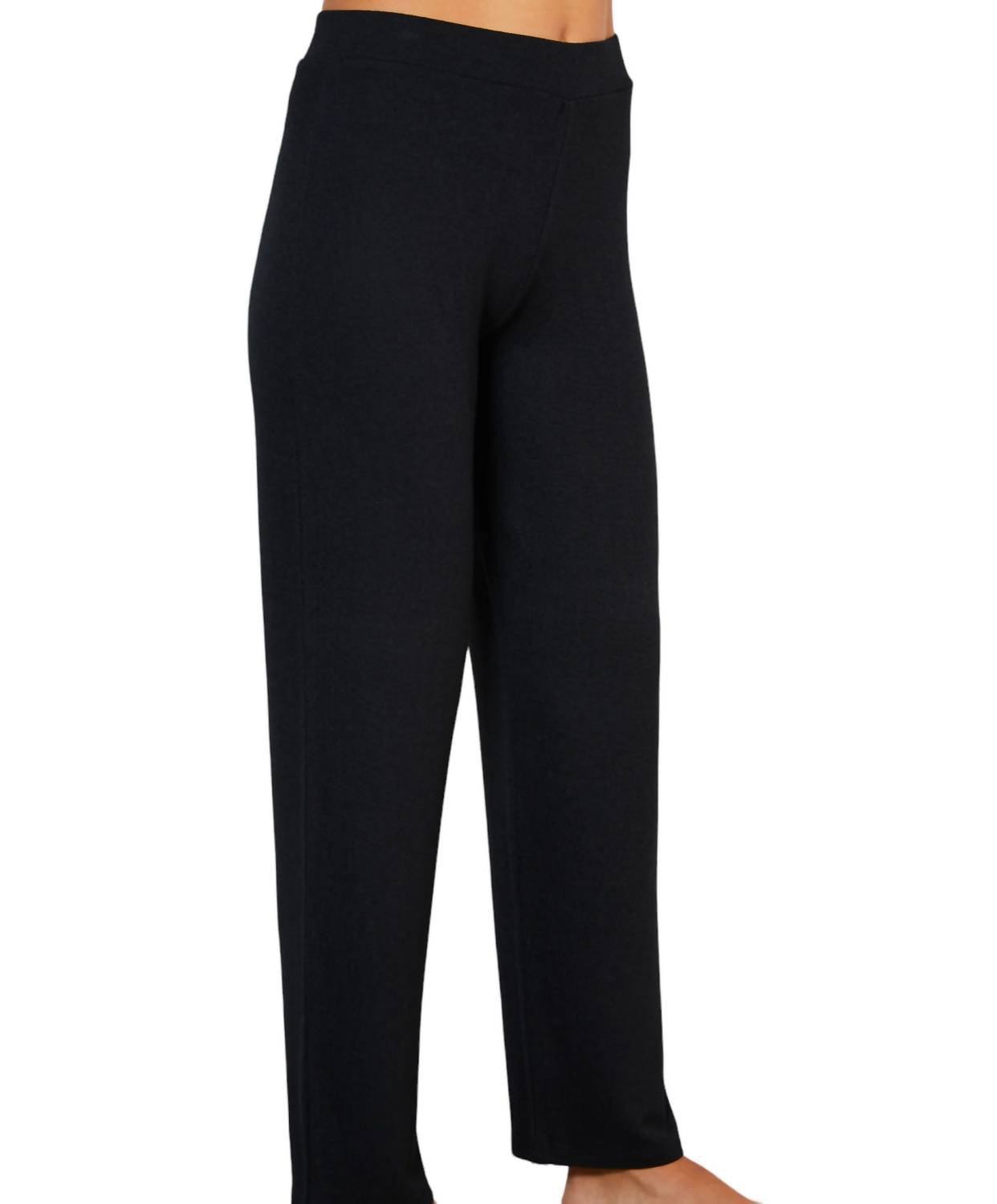 Solid Wide Leg Pants In Black 7668046495804