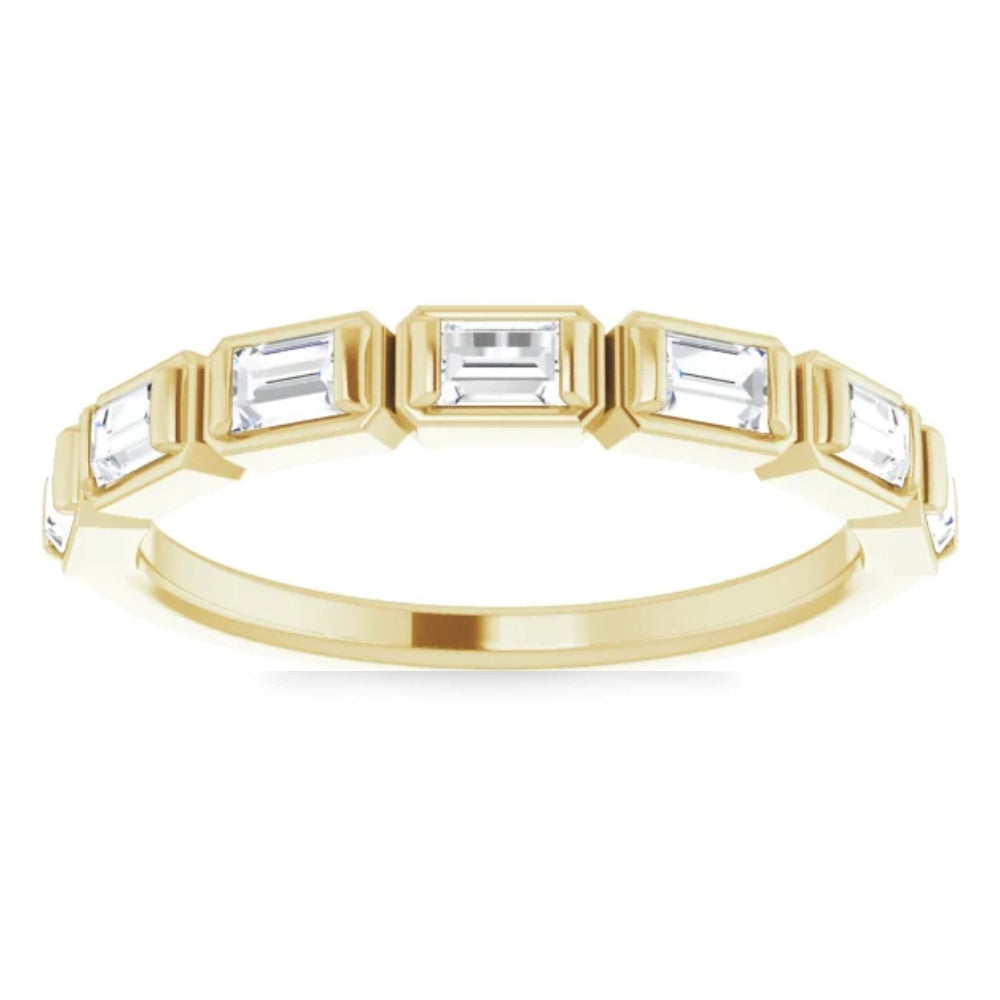 5/8Ct Baguette Cut Wedding Ring Anniversary Band 14k Gold Lab Grown