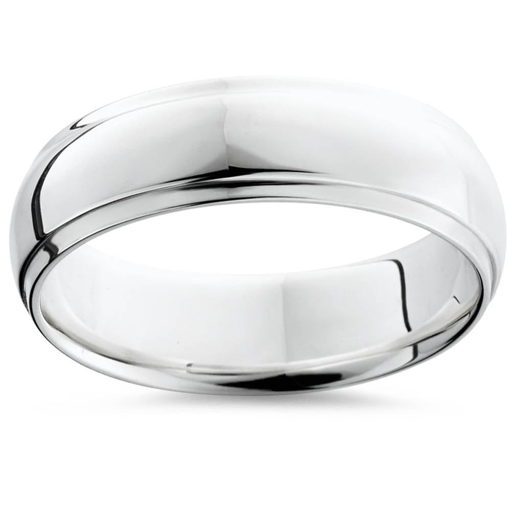 Step Cut Polished Wedding Band 950 Platinum Size Selectable 7802604388412