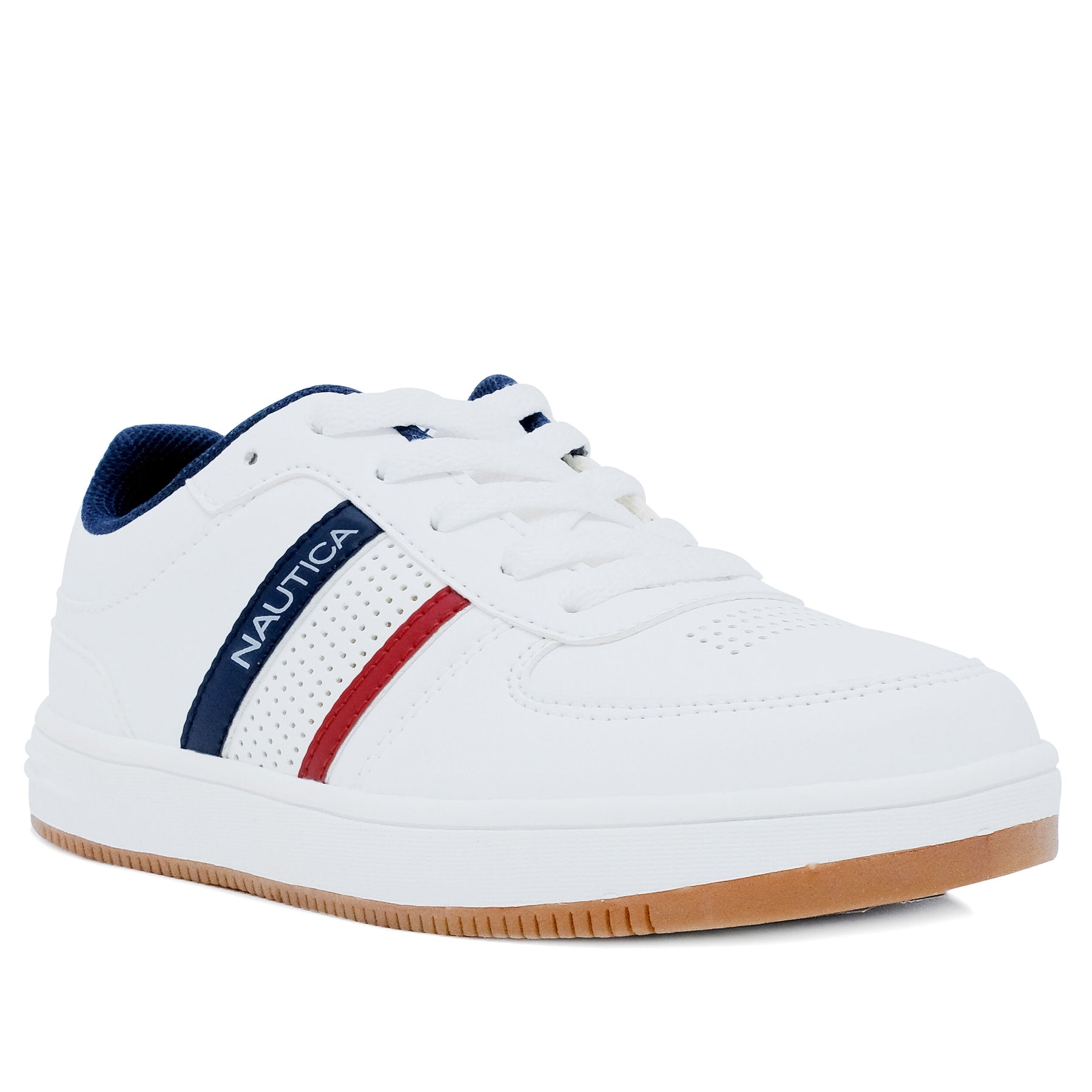 Nautica Boys' Side Stripe Lace-Up Sneaker