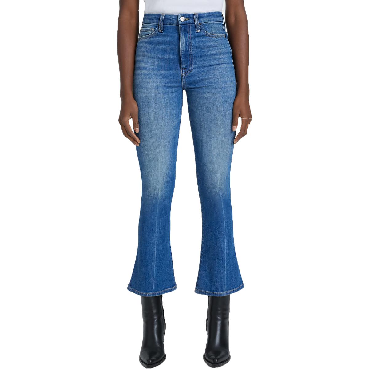 Faded Denim Cropped Jeans