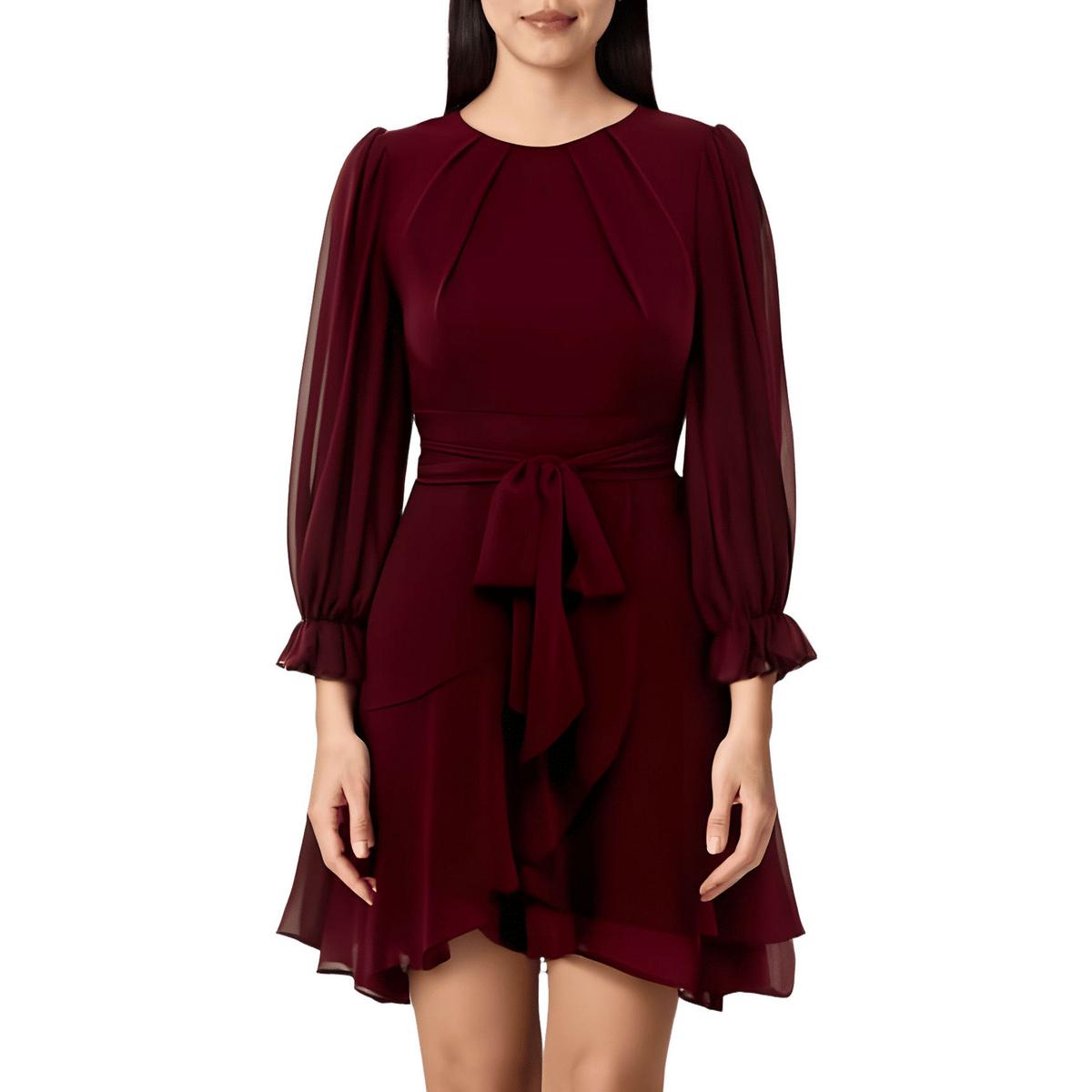 Juniors Ruffled Mini Fit & Flare Dress