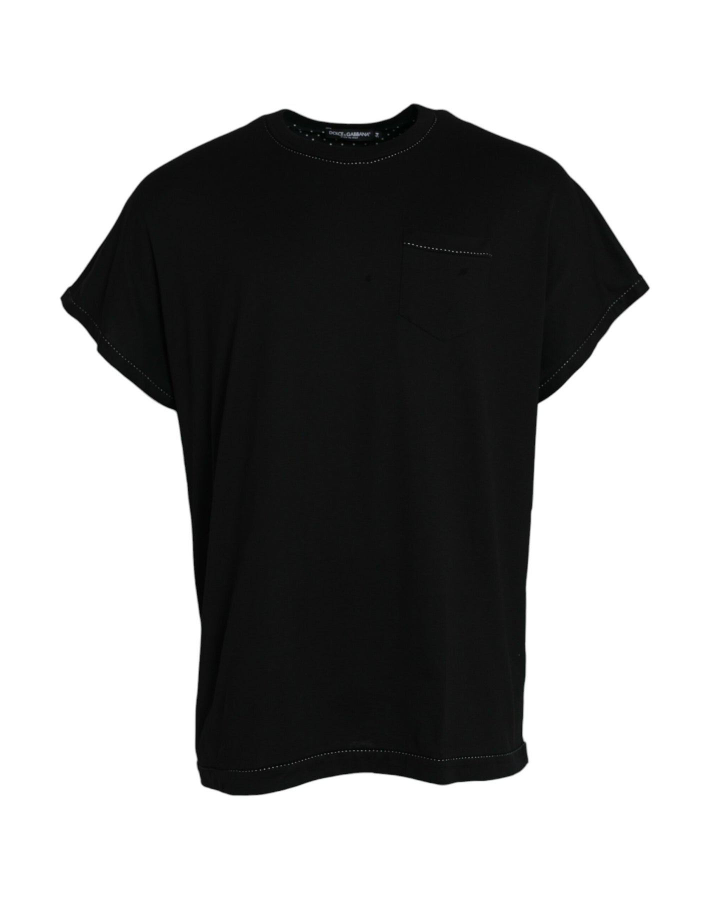Dolce & Gabbana Cotton Round Neck Short Sleeve Men's T-shirt