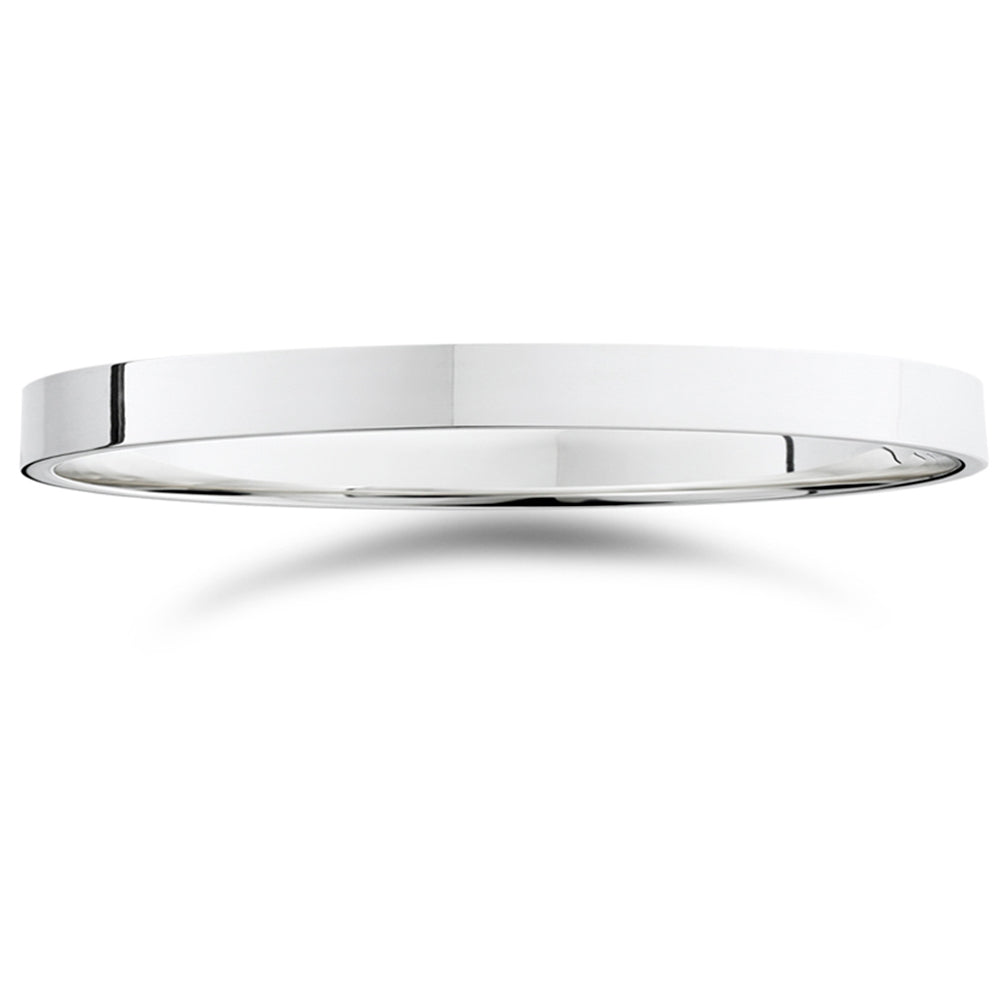 2mm Flat High Polished Wedding Band 10K White Gold Size Selectable 7802304299068