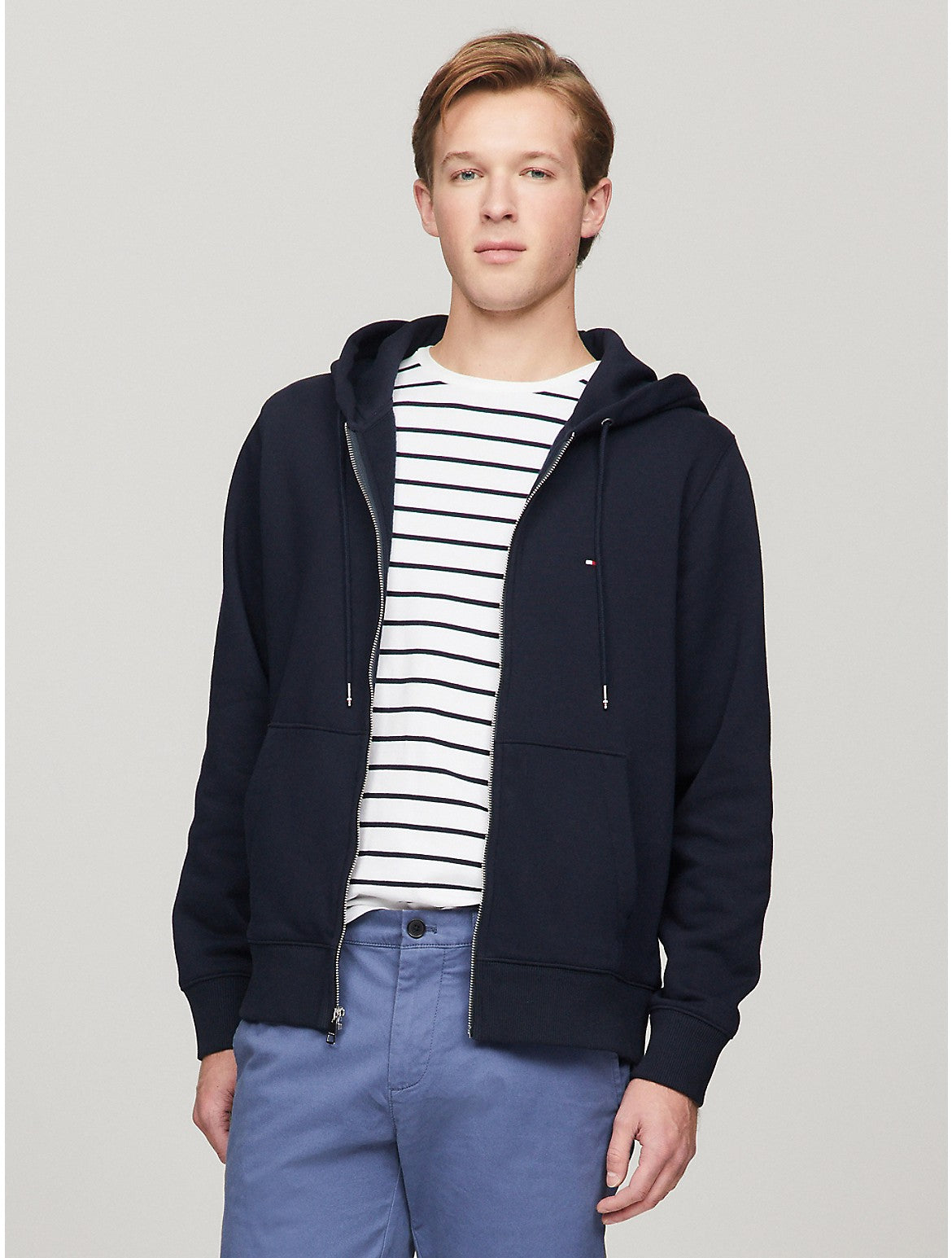 Tommy Hilfiger Men's Flag Logo Zip Hoodie