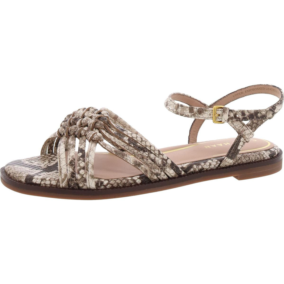Jitney Knot Sandal Open Toed Leather Ankle Strap