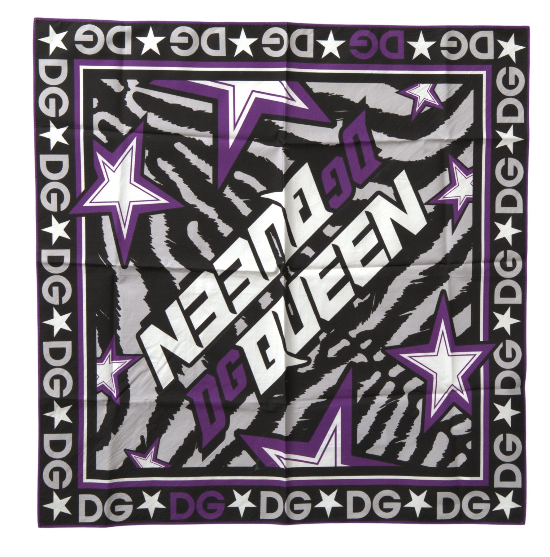 Dolce & Gabbana DG Queen Cotton Square Wrap Women's Scarf