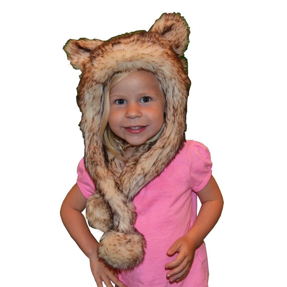 Big Girls Crystal Fox Faux Hat 6-12