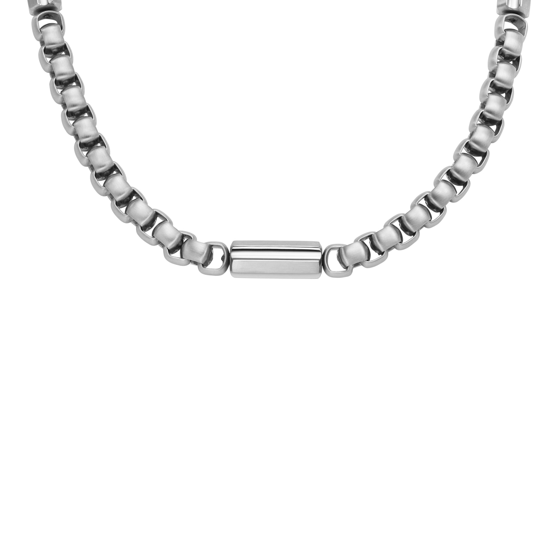 Fossil Men's Archival Icons Stainless Steel Chain Necklace