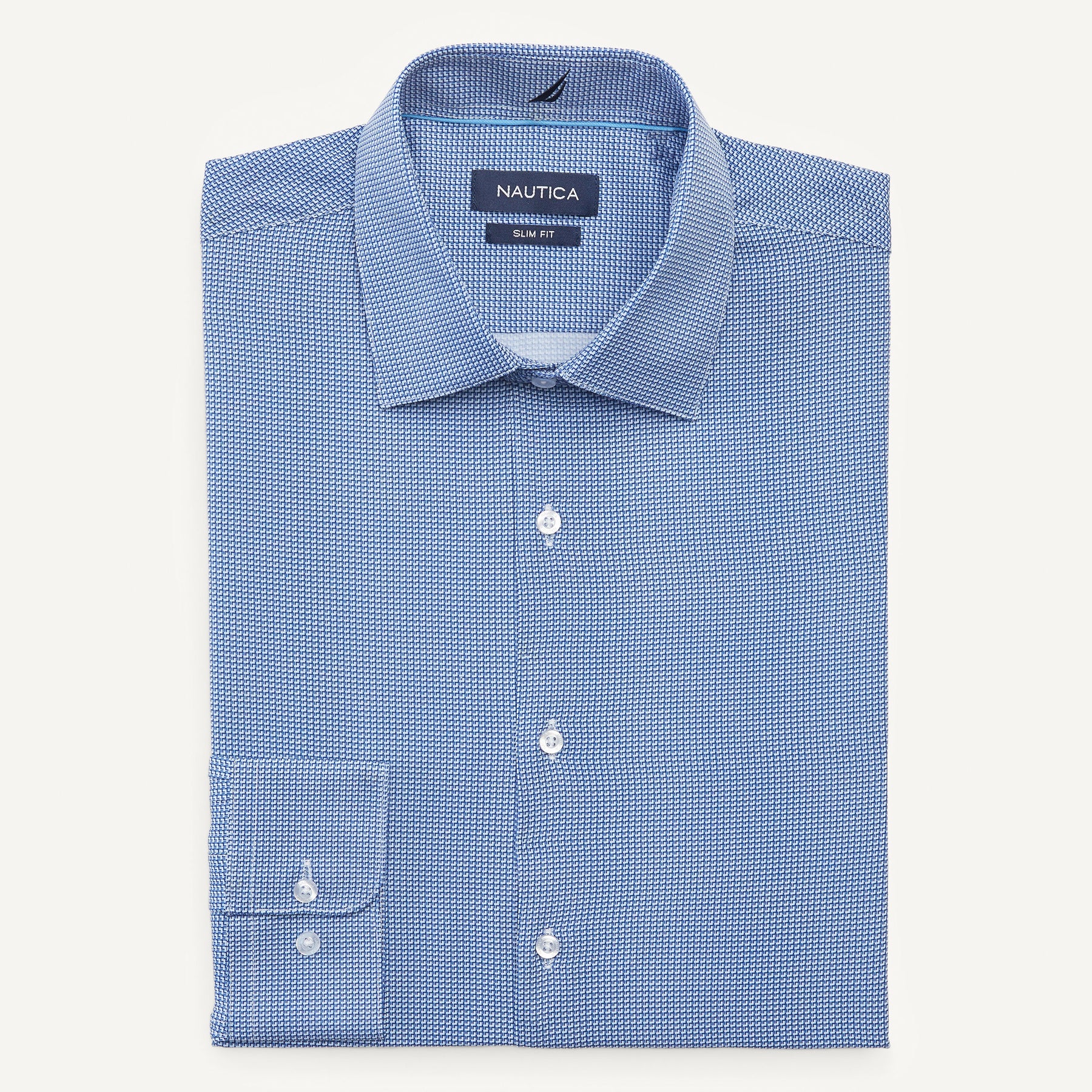 Nautica Mens Slim Fit Wrinkle-Resistant Dress Shirt 7702031958076