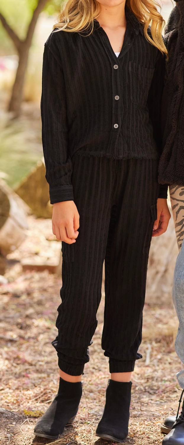 Bleach Cargo Joggers In Black