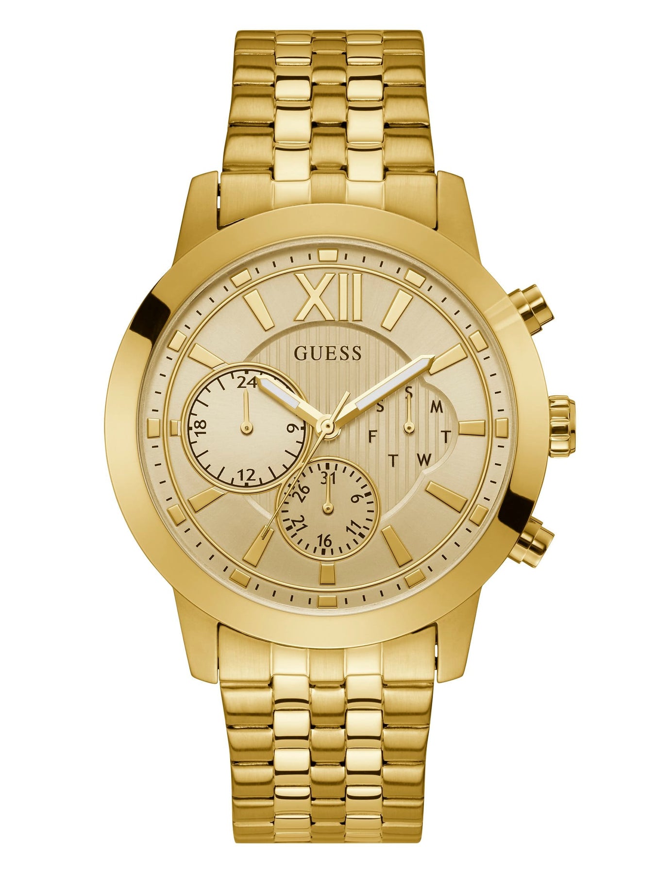Gold-Tone Chrono-Look Multifunction Watch 7746485780540