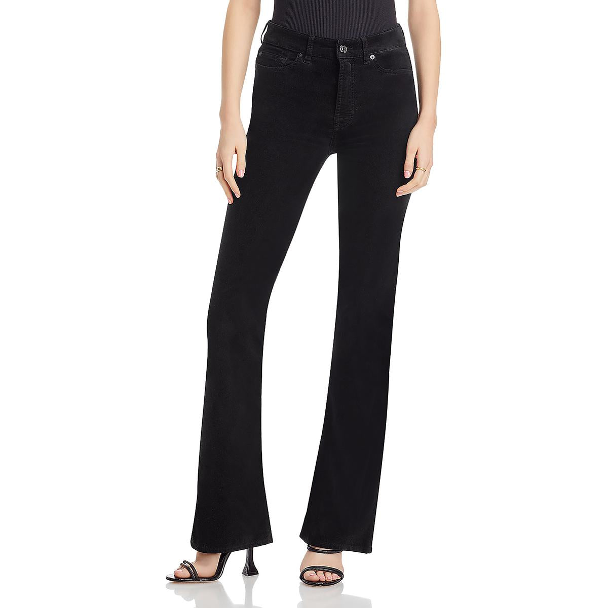 Lisha Velvet Flocked Bootcut Jeans