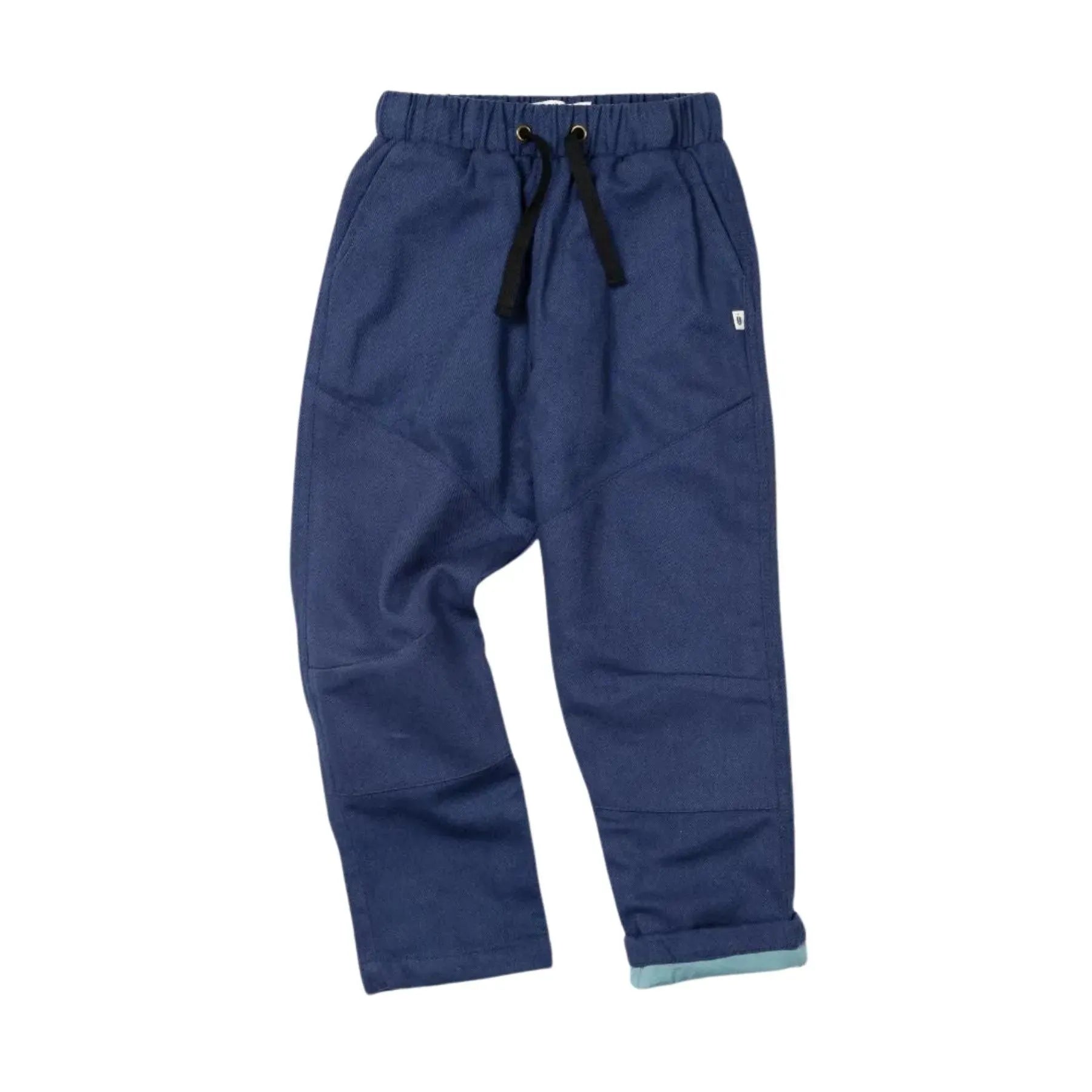 Jackalo Organic Cotton Warm Lined Ash Pants - Navy