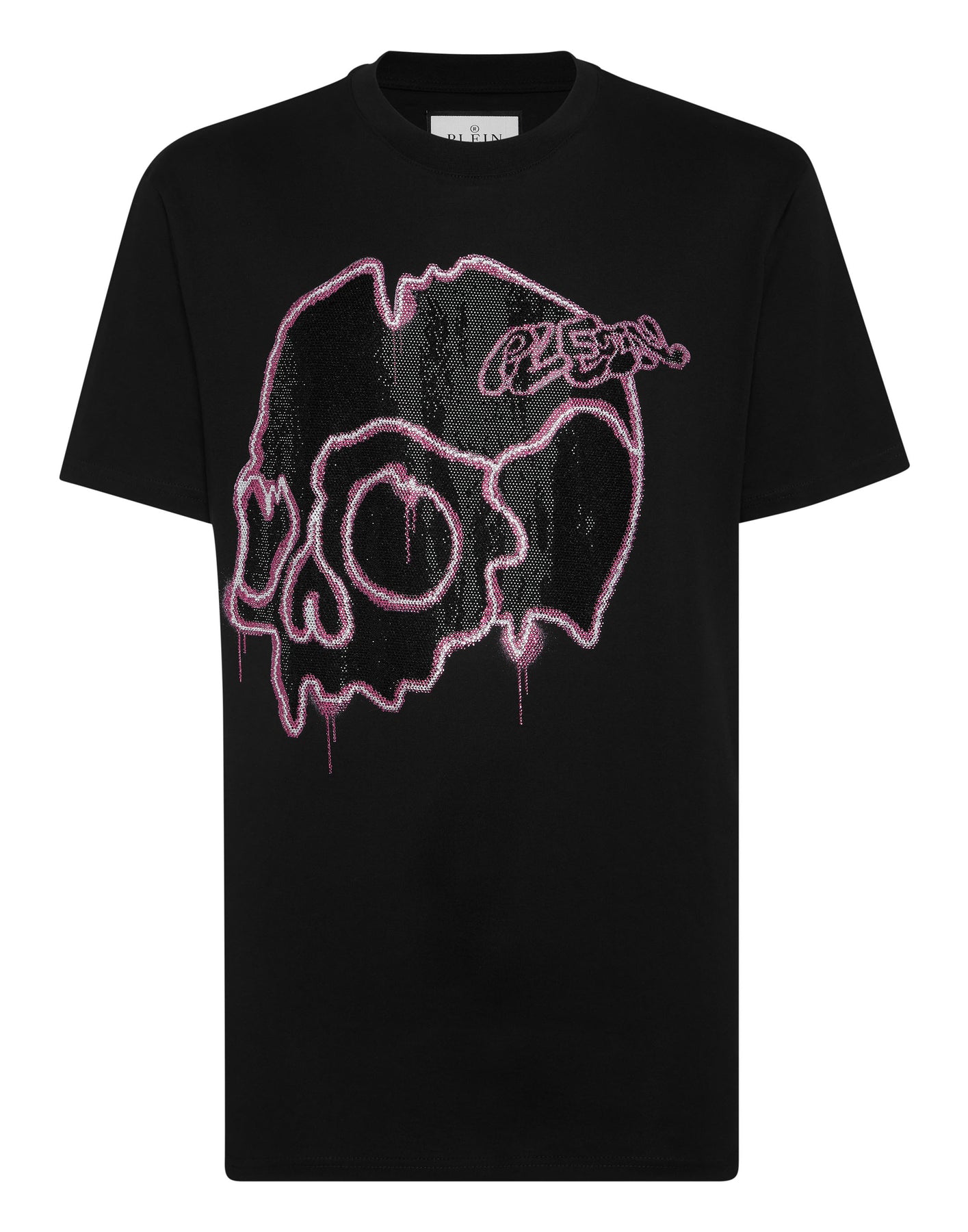 T-shirt Round Neck SS with crystals Dripping Skull 7803719450684