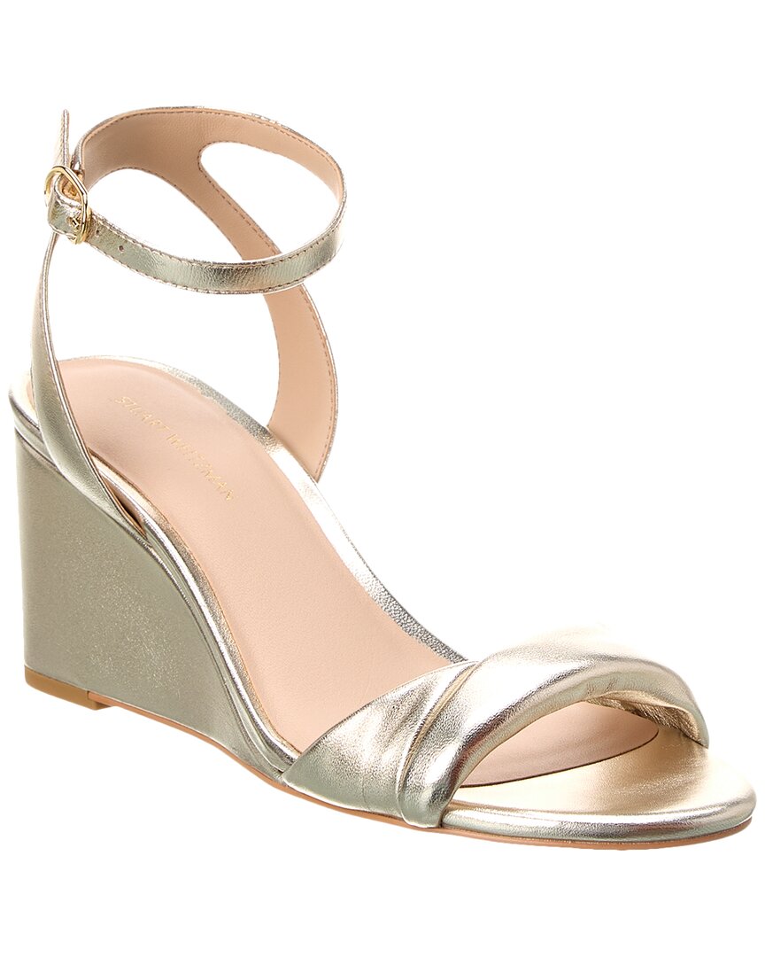 Stuart Weitzman Everly 75 Leather Wedge Sandal 7701818081340
