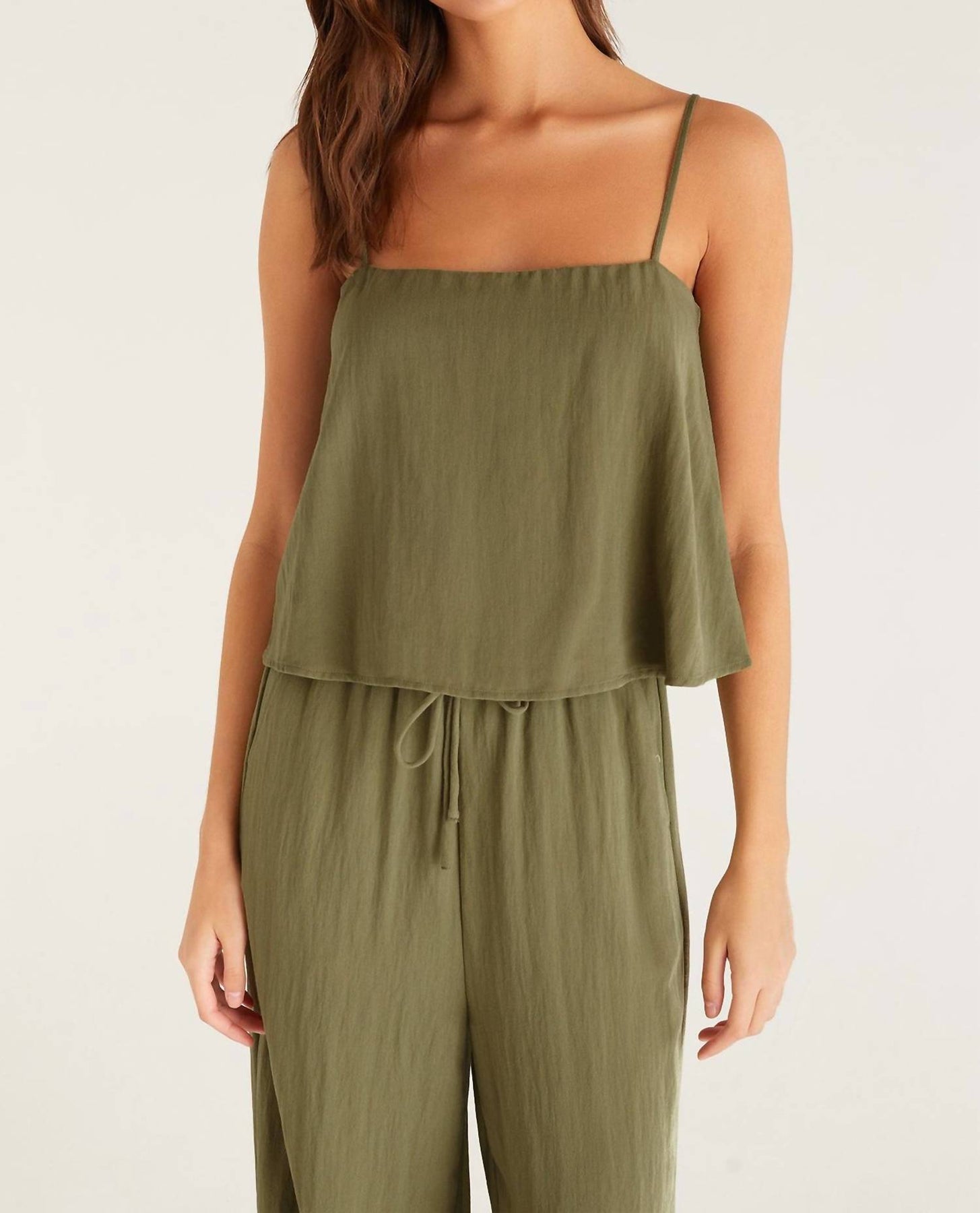 Annie Tank Top In Olive Branch