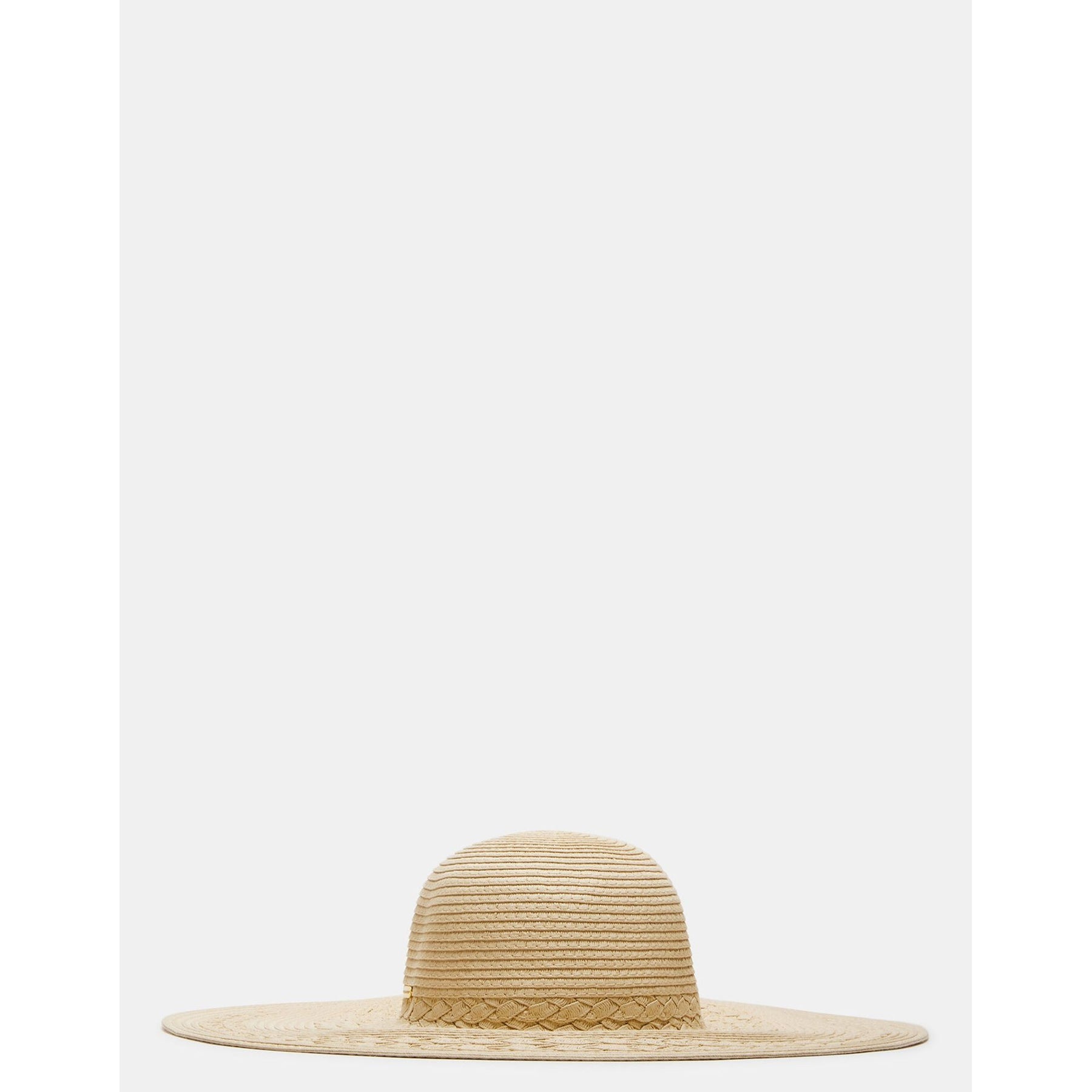 Braided Straw Floppy Hat Natural