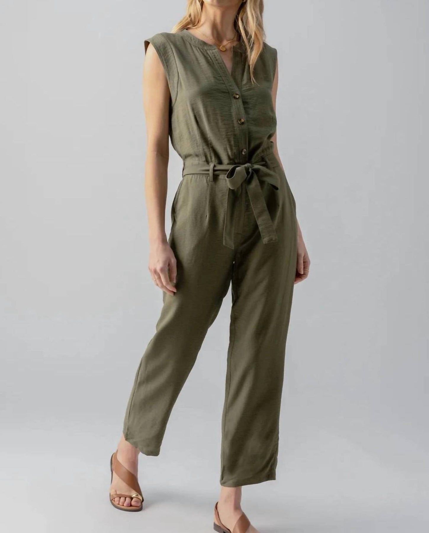 Prima Jumpsuit In Burnt Olive 7745094778940