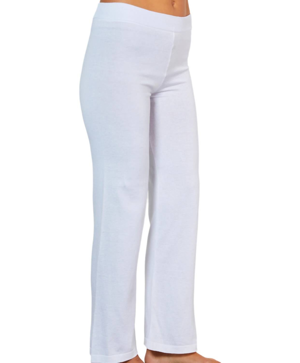 Knit Pants In White 7667913523260