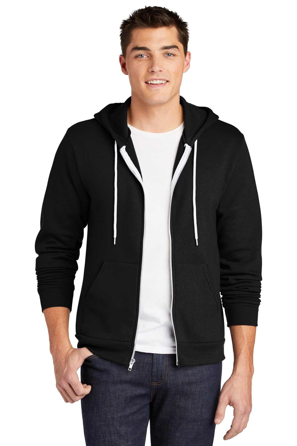 American Apparel Men's USA Collection Flex Fleece Zip Hoodie
