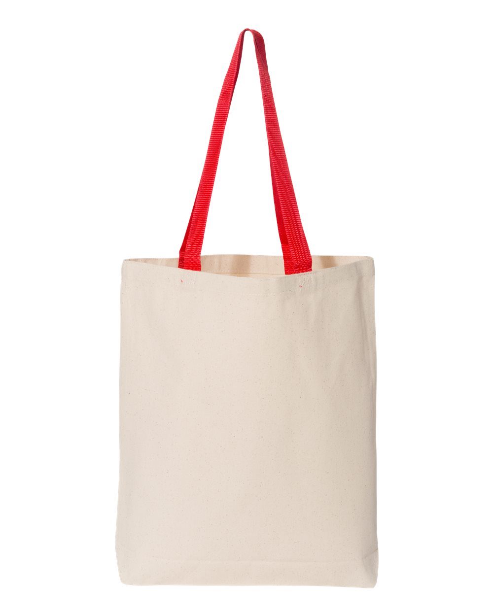Q-Tees 11L Canvas Tote with Contrast-Color Handles