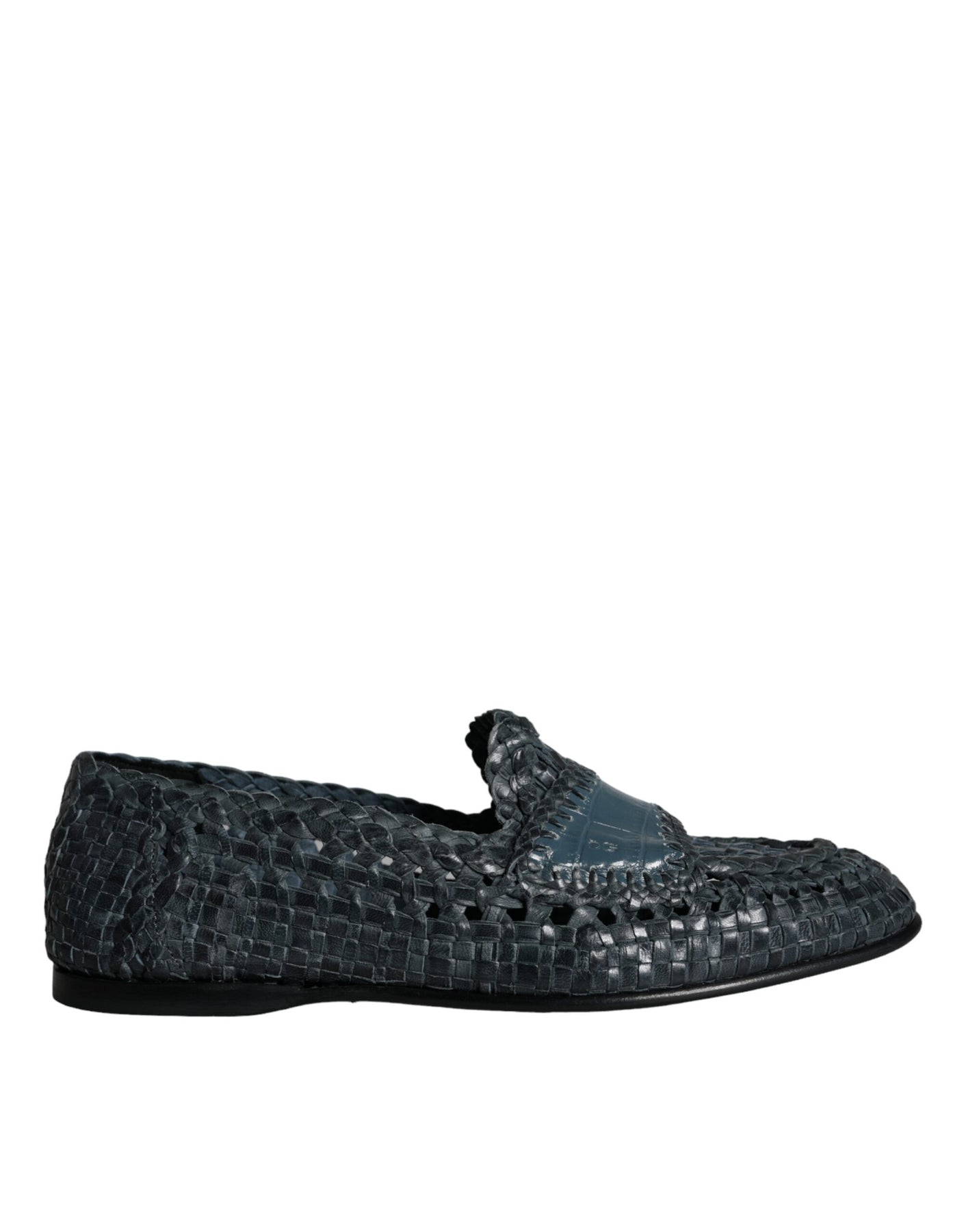 Dolce & Gabbana Woven Leather Slip On Loafers Men Men's Shoes (Pre-Owned)