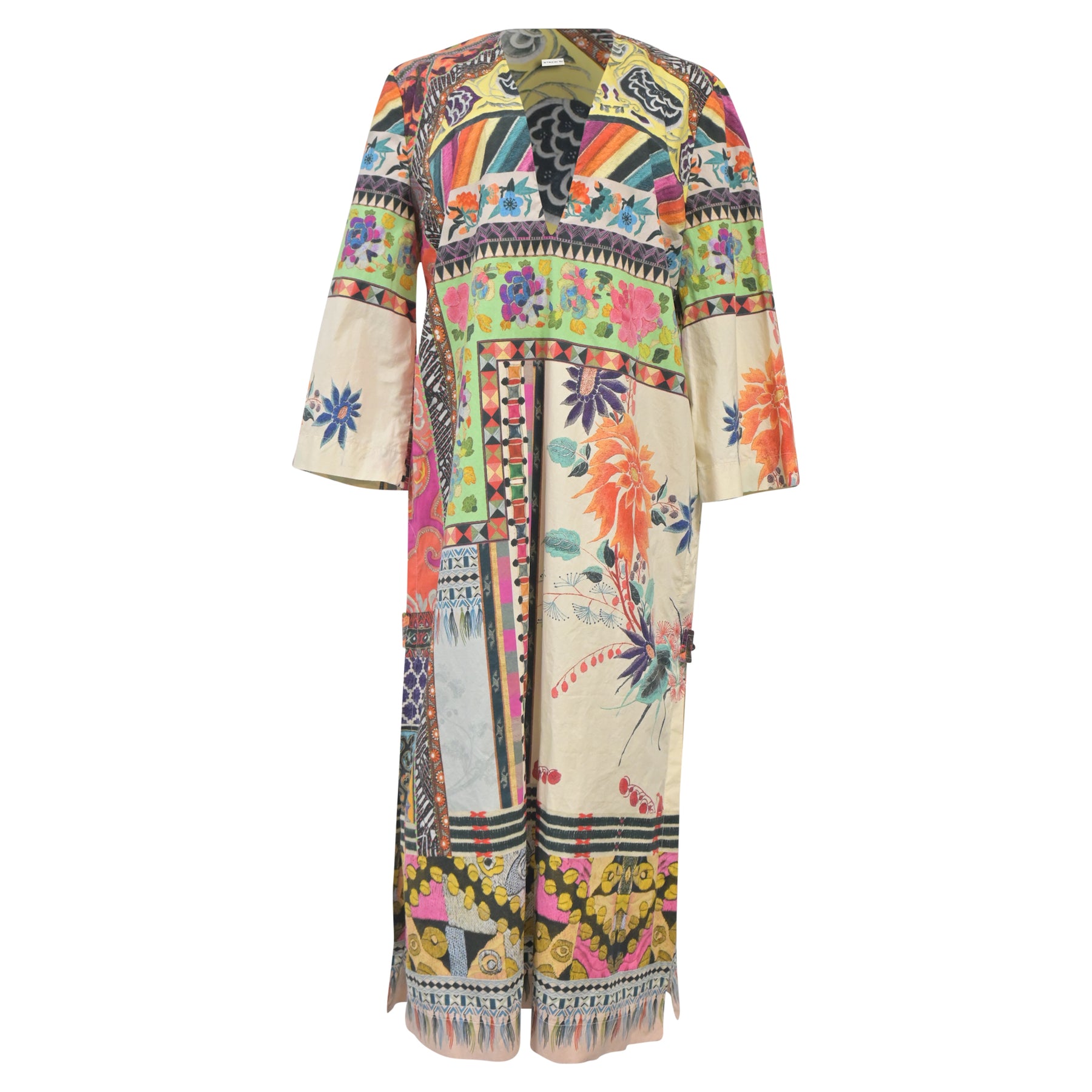 Etro Patchwork Print Tunic Dress in Multicolor Cotton 7764862730300