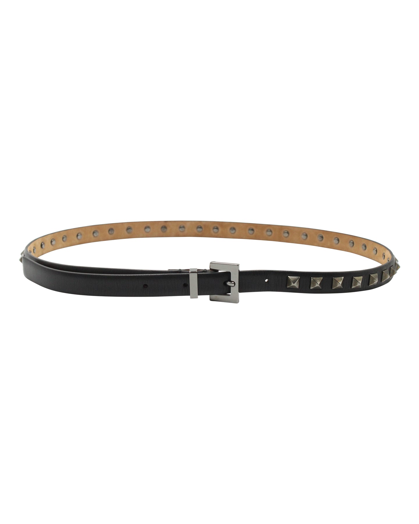 Valentino Rockstud Belt in Black Leather